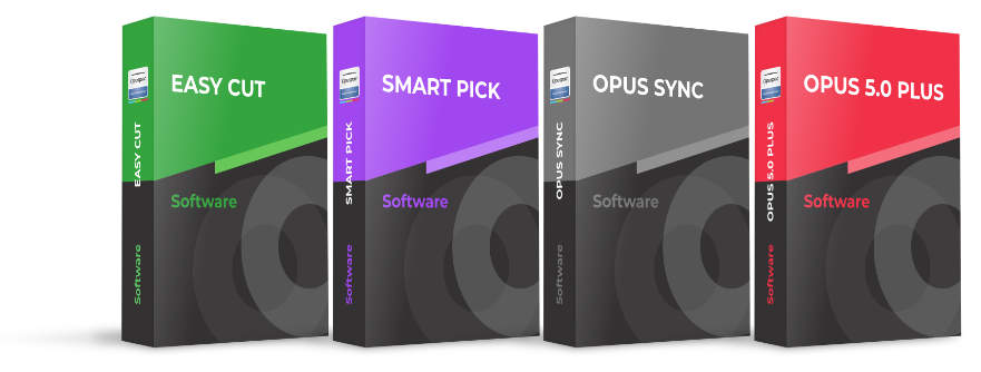 Softwares Opuspac - Easy Cut, Smart Pick, Opus Sync e Opus 5.0 Plus